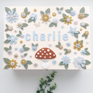 Memory box sky dreamer paddenstoel pastelblauw