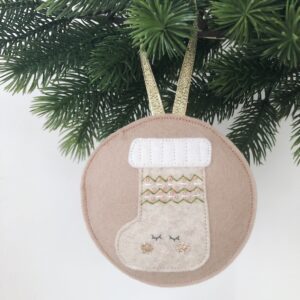 Kerst ornament blush sok