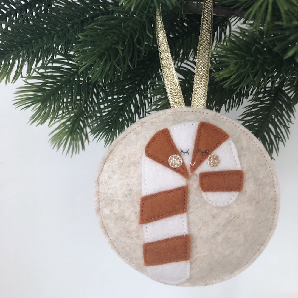 Kerst ornament brick candy cane