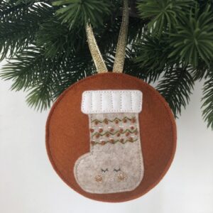 Kerst ornament brick sok
