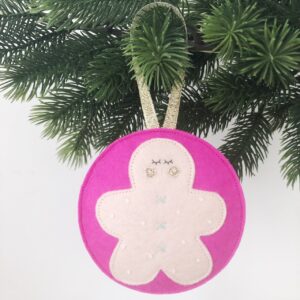 Kerst ornament colorblock gingerbread man