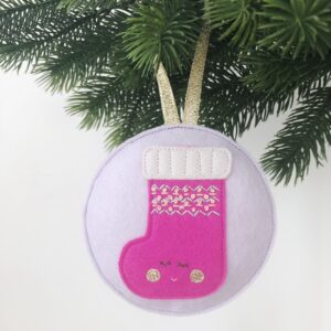 Kerst ornament colorblock sok
