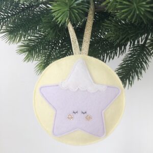 Kerst ornament colorblock ster