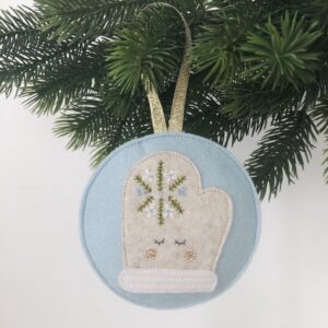Kerst ornament pastelblauw want