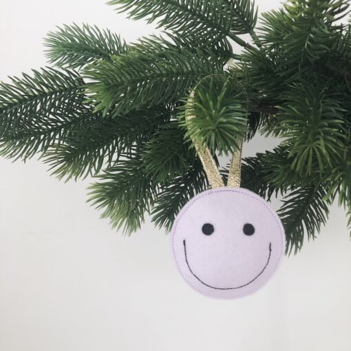 Kerst ornament vrolijk kerstfeest lila