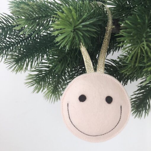 Kerst ornament vrolijk kerstfeest perzik