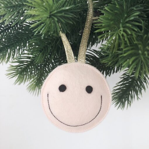 Kerst ornament vrolijk kerstfeest perzik