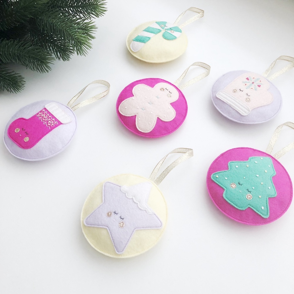 Kerst ornamenten set colorblock