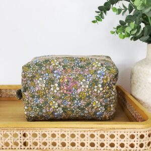 Etui green flowers