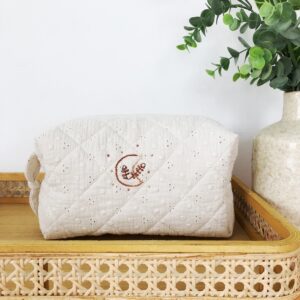 Etui embroidery beige