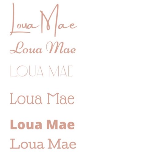 Lettertype voorbeelden naam