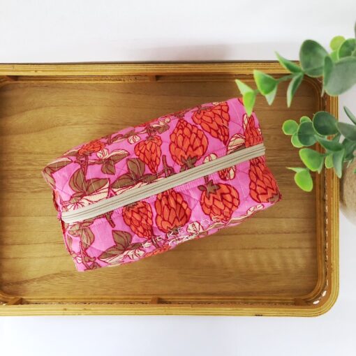 Etui flowers pink