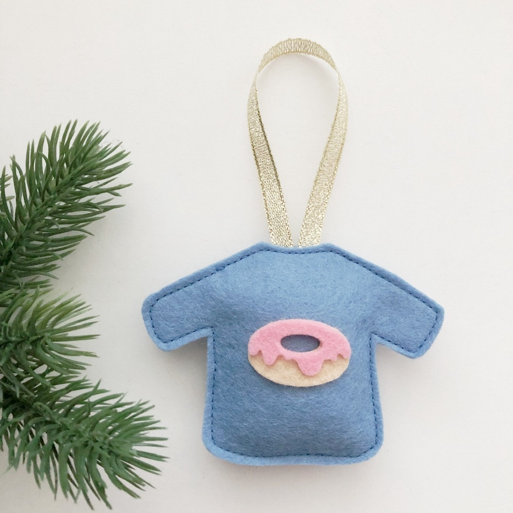 Foute Kersttrui donut blauw
