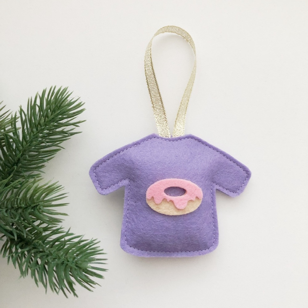 Foute Kersttrui donut lavendel