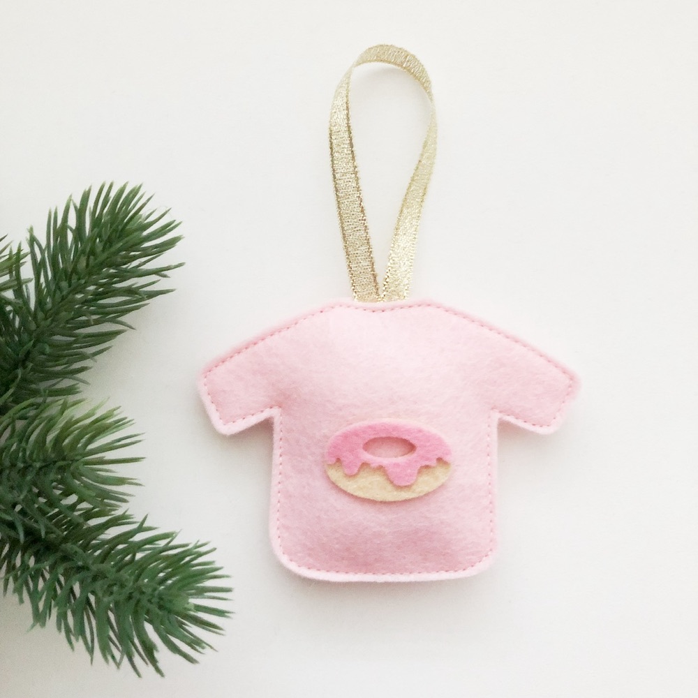 Foute Kersttrui donut pastelroze