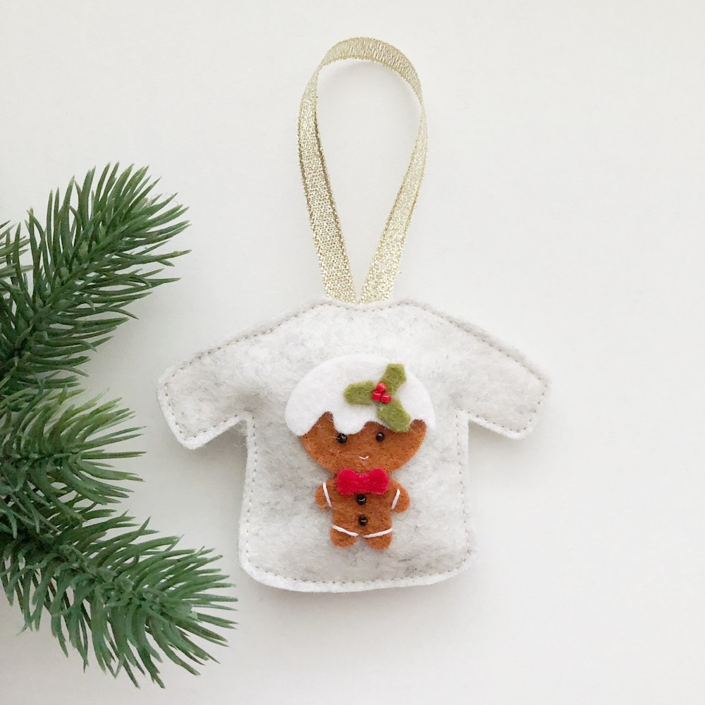 Foute Kersttrui gingerbread man fuzzygrijs