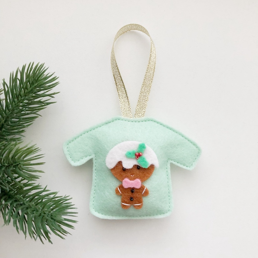 Foute Kersttrui gingerbread man mint