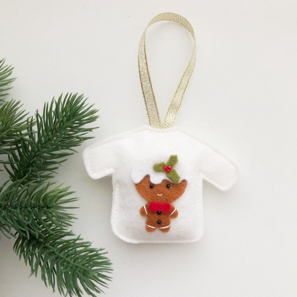 Foute Kersttrui gingerbreadman wit