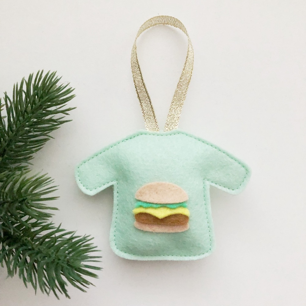 Foute Kersttrui hamburger mint
