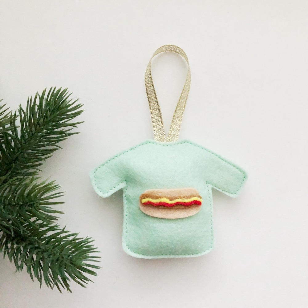 Foute Kersttrui hotdog mint