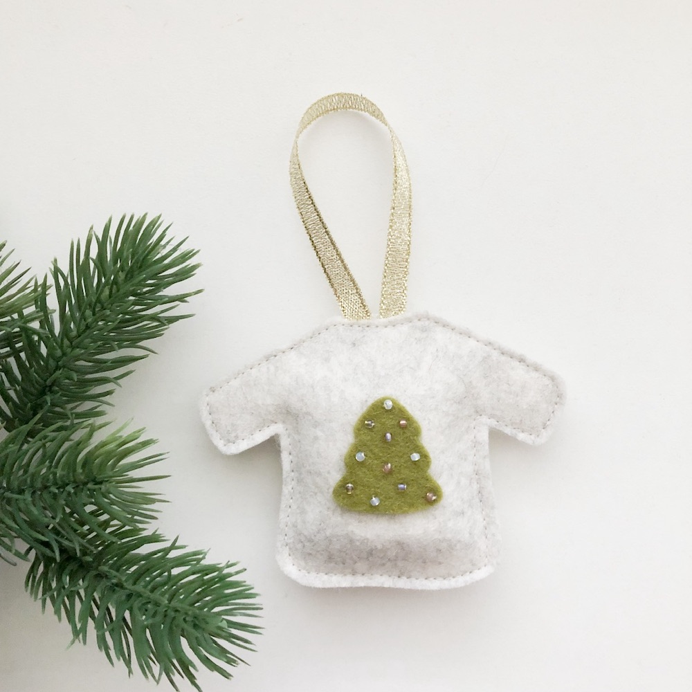 Foute Kersttrui kerstboom fuzzygrijs