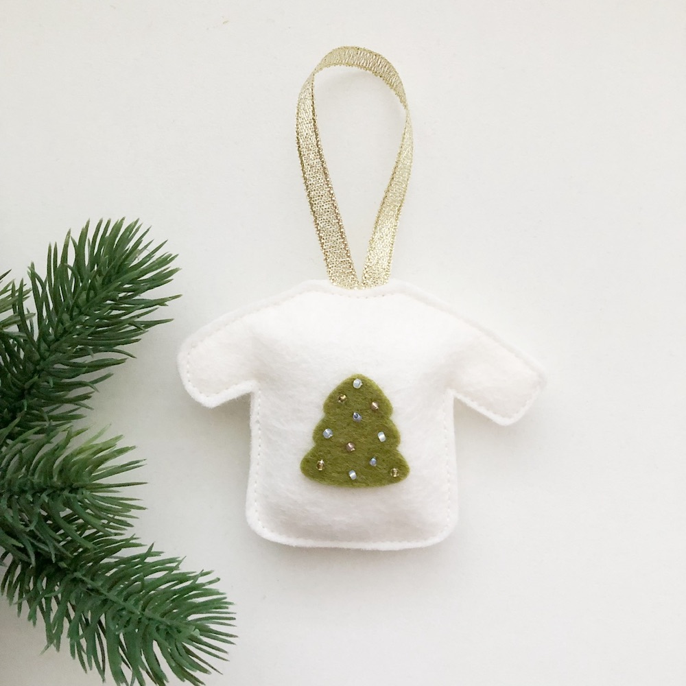 Foute Kersttrui kerstboom wit