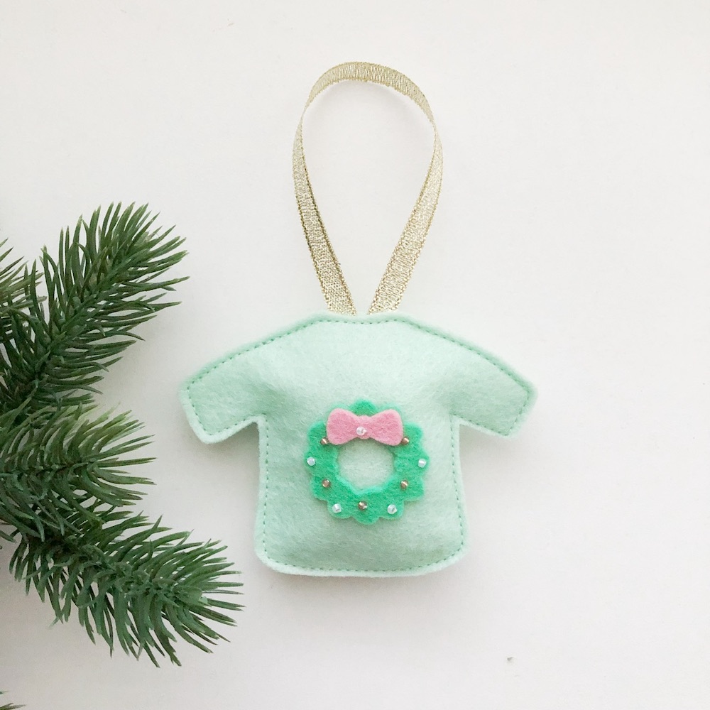 Foute Kersttrui krans mint