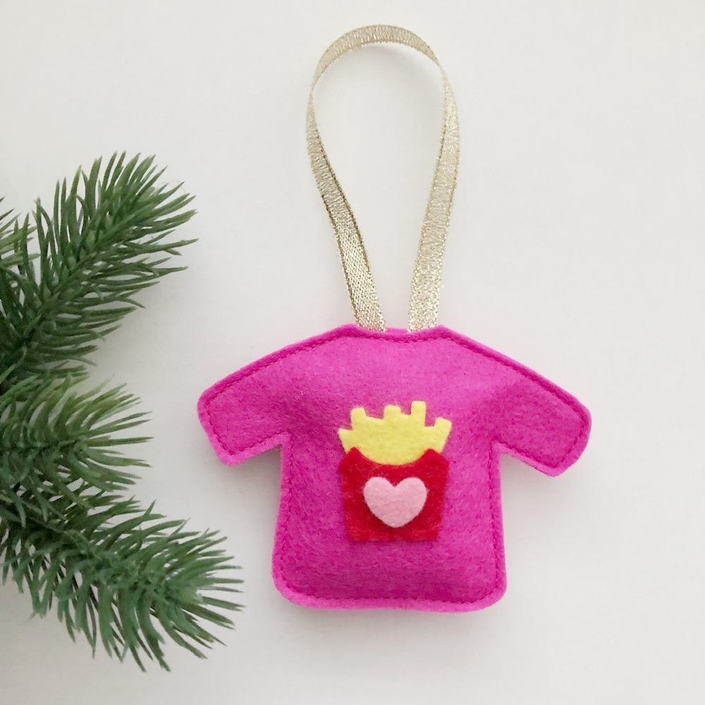 Foute Kersttrui patat felroze