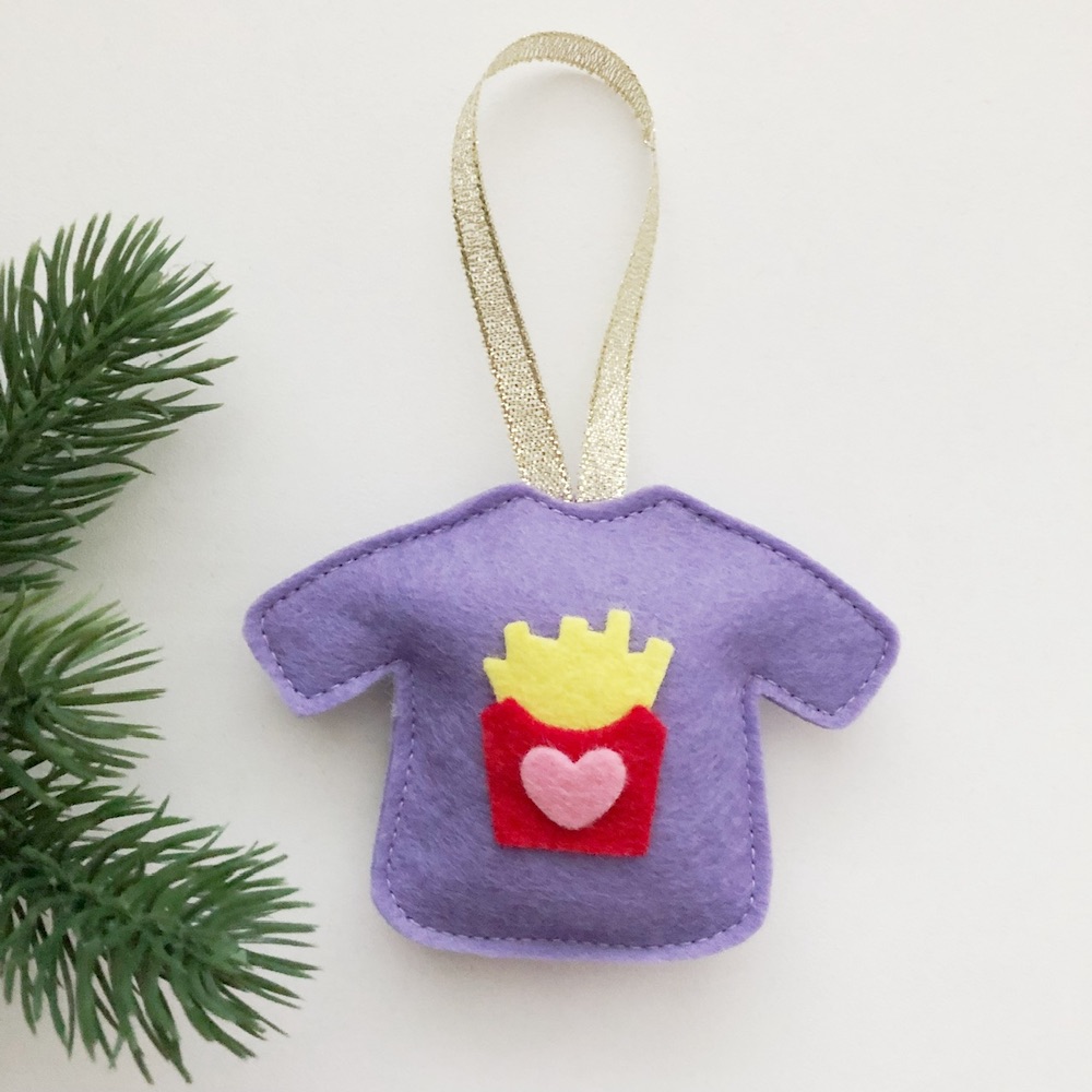 Foute Kersttrui patat lavendel
