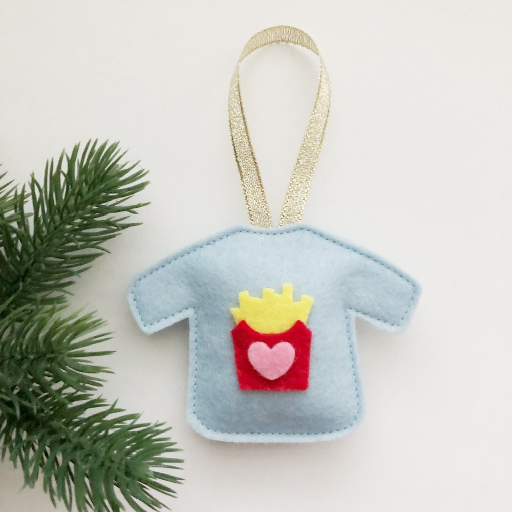 Kersttrui patat lichtblauw