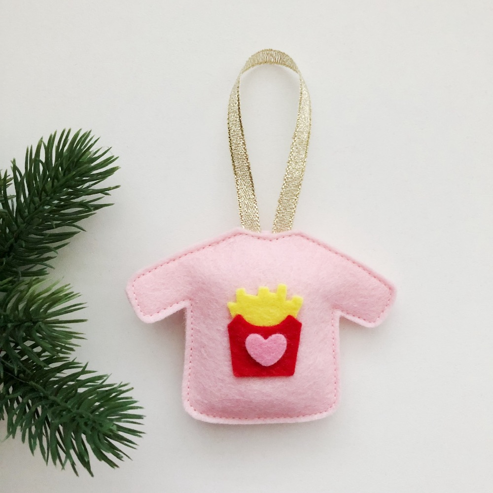 Foute Kersttrui patat lichtroze