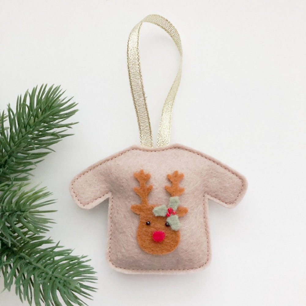 Kersttrui rendier blush