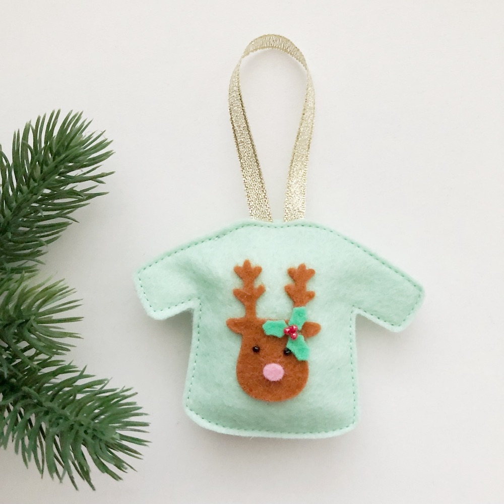 Kersttrui rendier mint