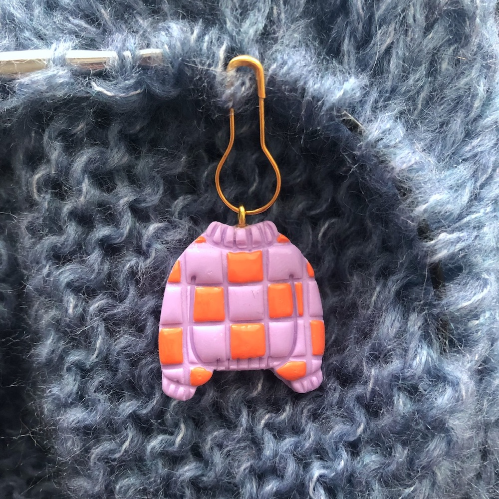 Steekmarkeerder bedels colorblocking oranje