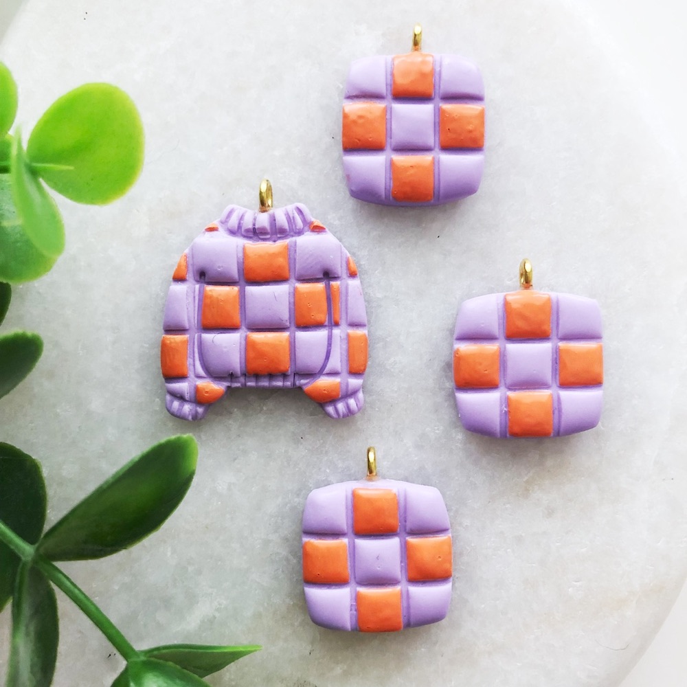 Steekmarkeerder bedels colorblock oranje