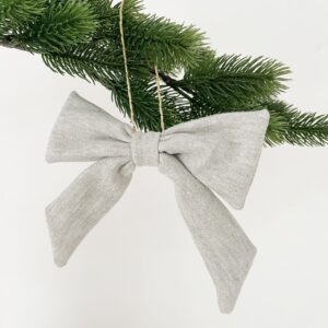 Kerst strikken glitter grijs