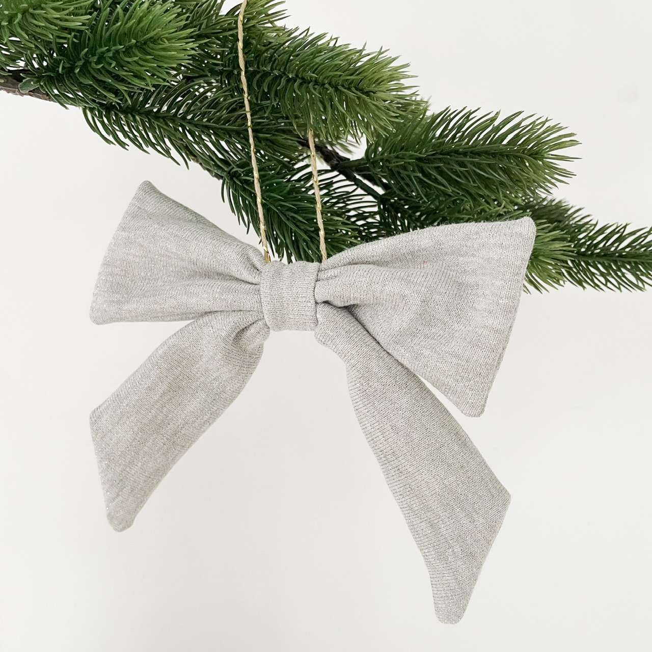 Kerst strikken glitter grijs