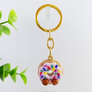 Sleutelhanger donut gezichtje