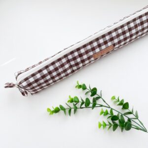Breinaalden etui gingham bruin