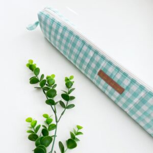 Breinaalden etui gingham mint