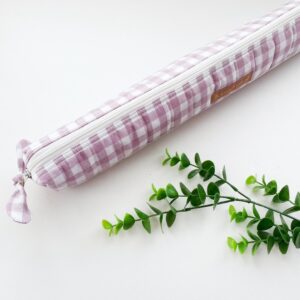 Breinaalden etui gingham plum