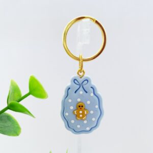 Sleutelhanger lijstje blauw peperkoek