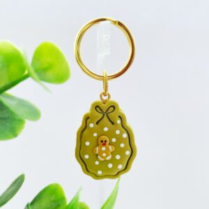 Sleutelhanger lijstje groen peperkoek