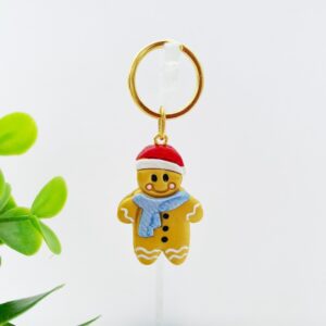 Sleutelhanger peperkoek sjaal blauw