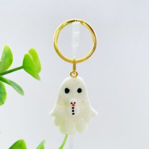 Sleutelhanger spookje sneeuwpop