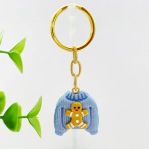 Sleutelhanger trui blauw peperkoek