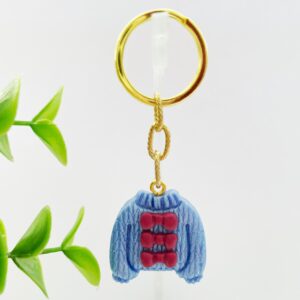 Sleutelhanger trui blauw strik