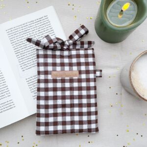 Boeken sleeve gingham chocolate