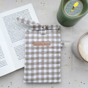 Boeken sleeve gingham latte