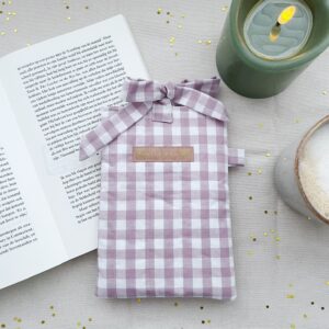 Boeken sleeve gingham plum